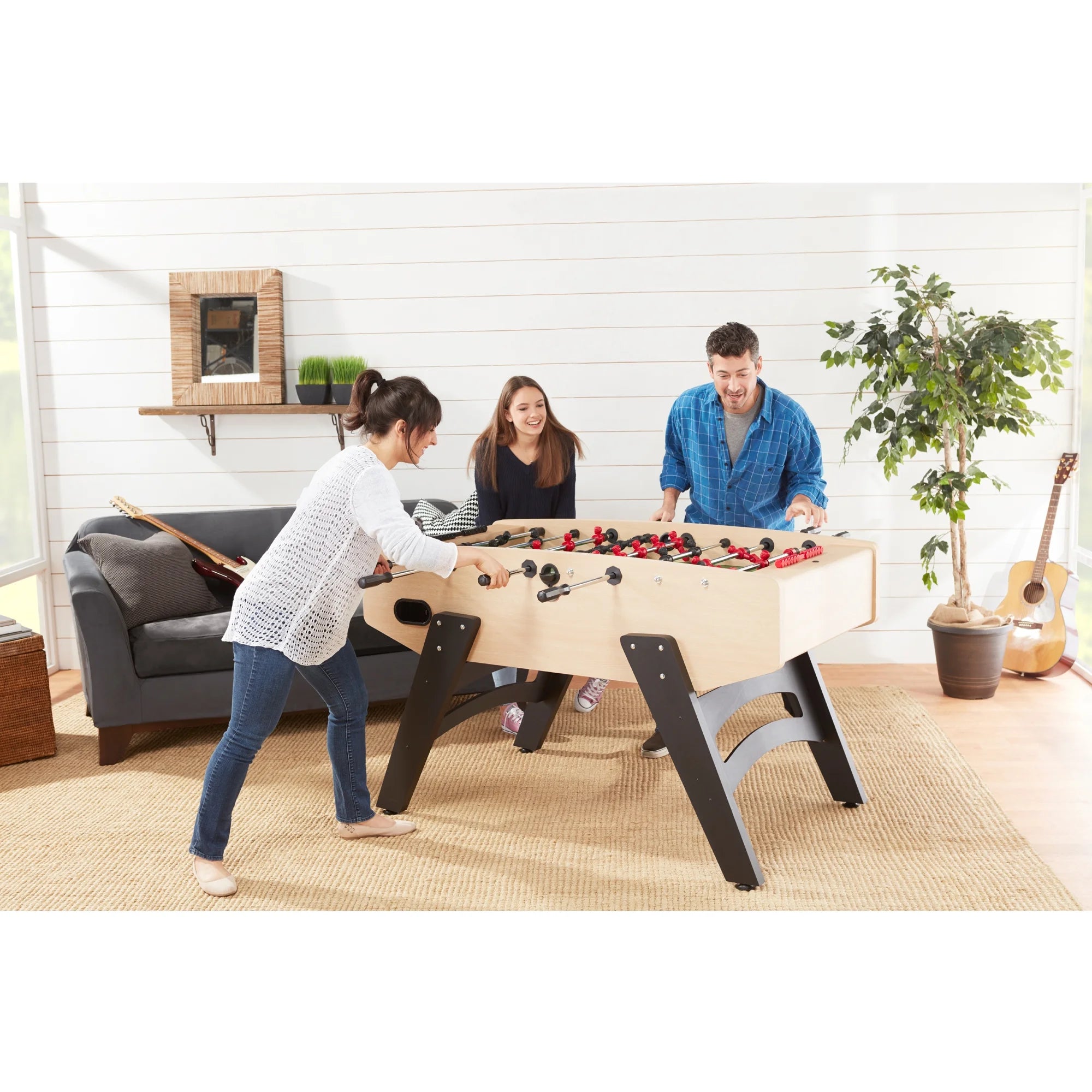 Milan European Foosball Table, Light Maple