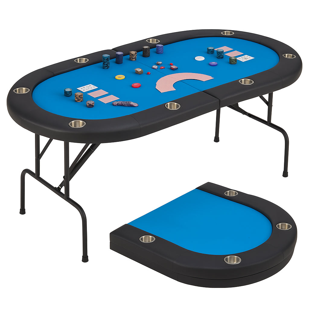 72'' 8 - Player Foldable Poker Table