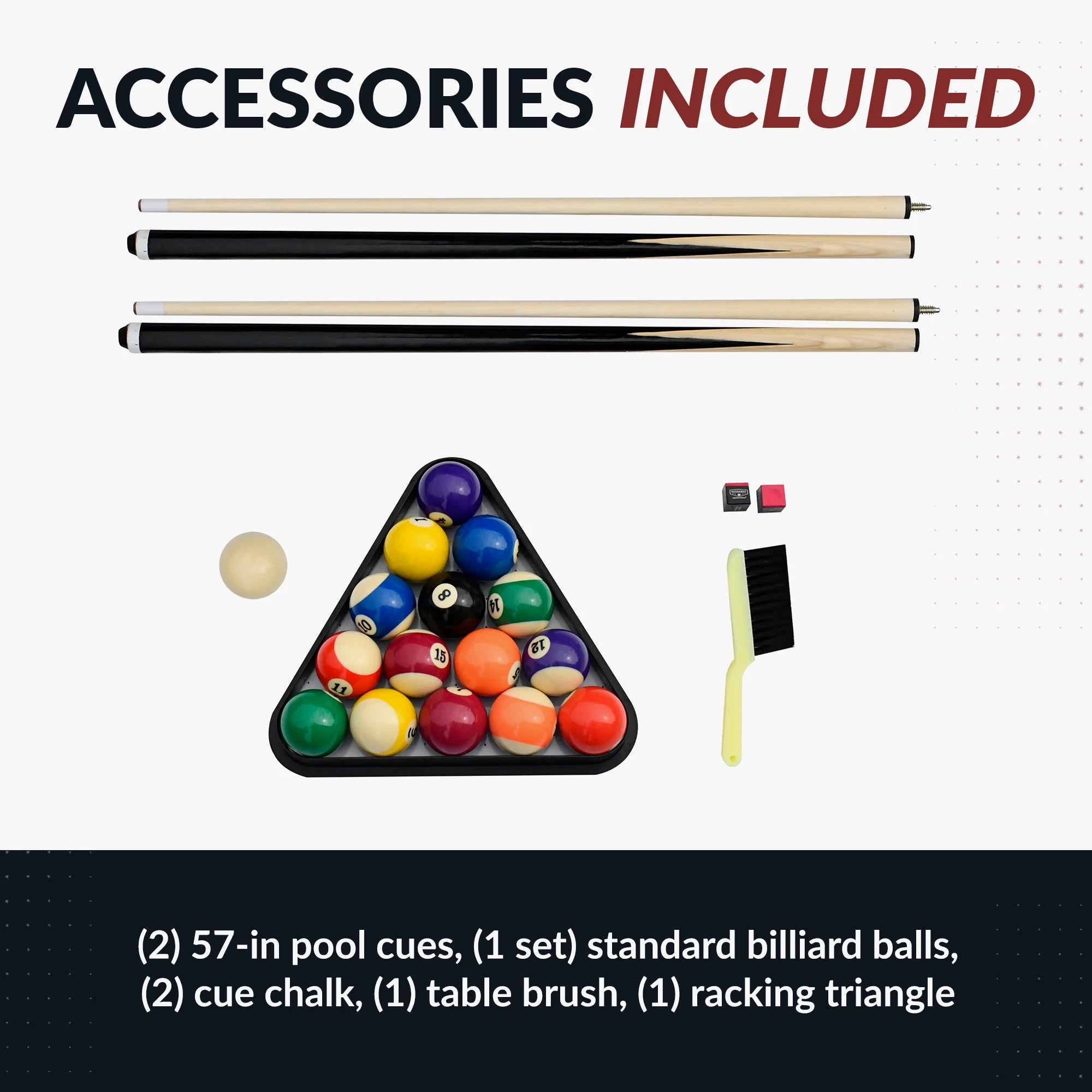 Mirage 7.5 Ft. Pool Table - Black