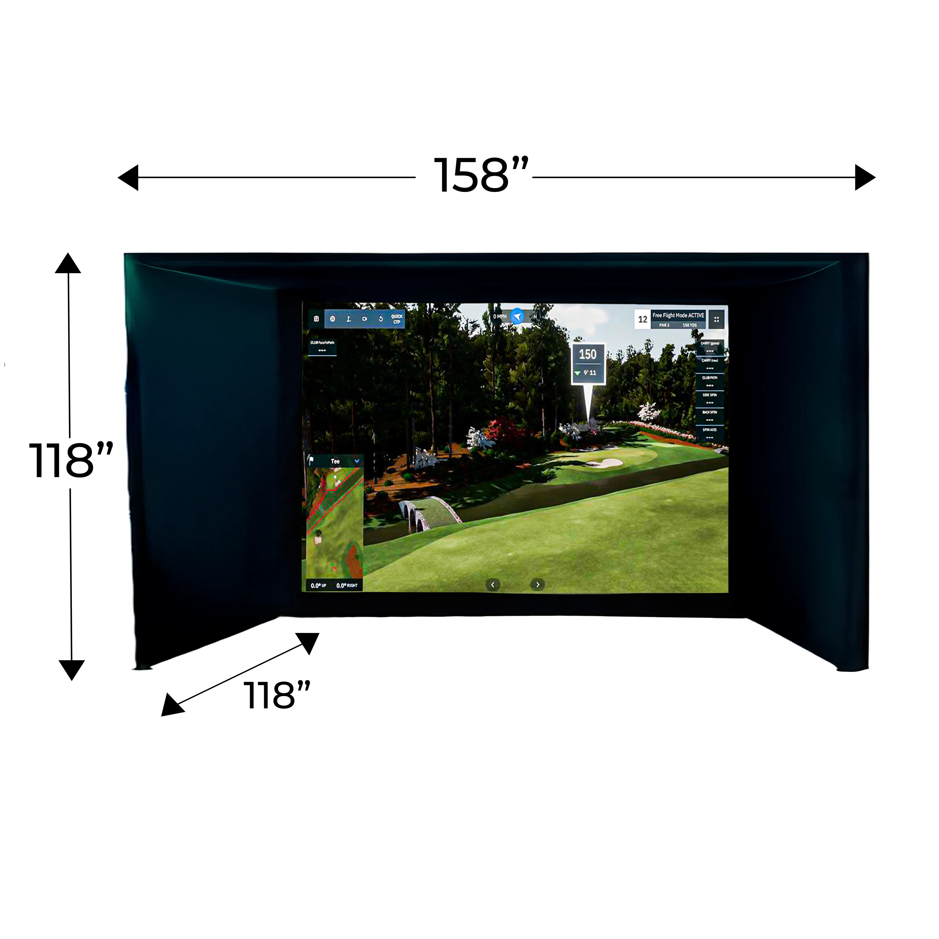 Albatross 13 Golf Simulator Enclosure - Extended Depth