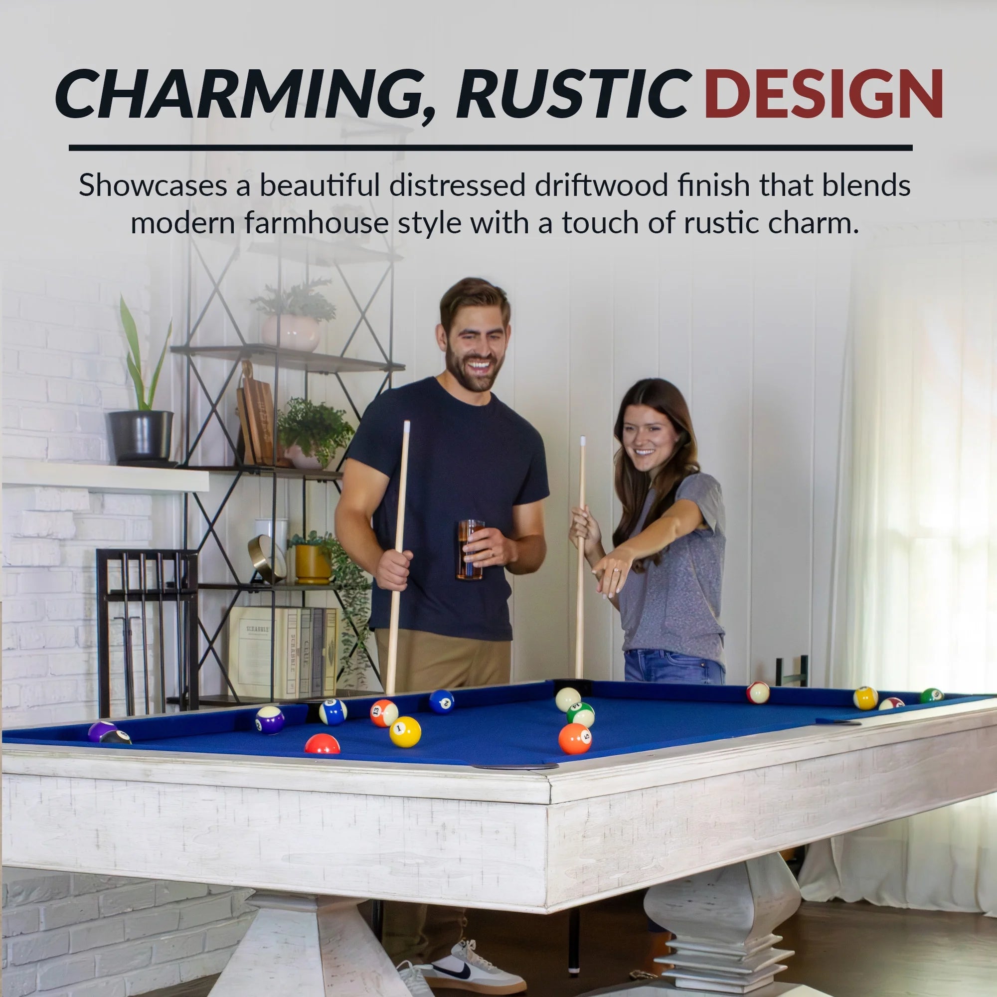 Montecito 8-Ft Pool Table - Driftwood