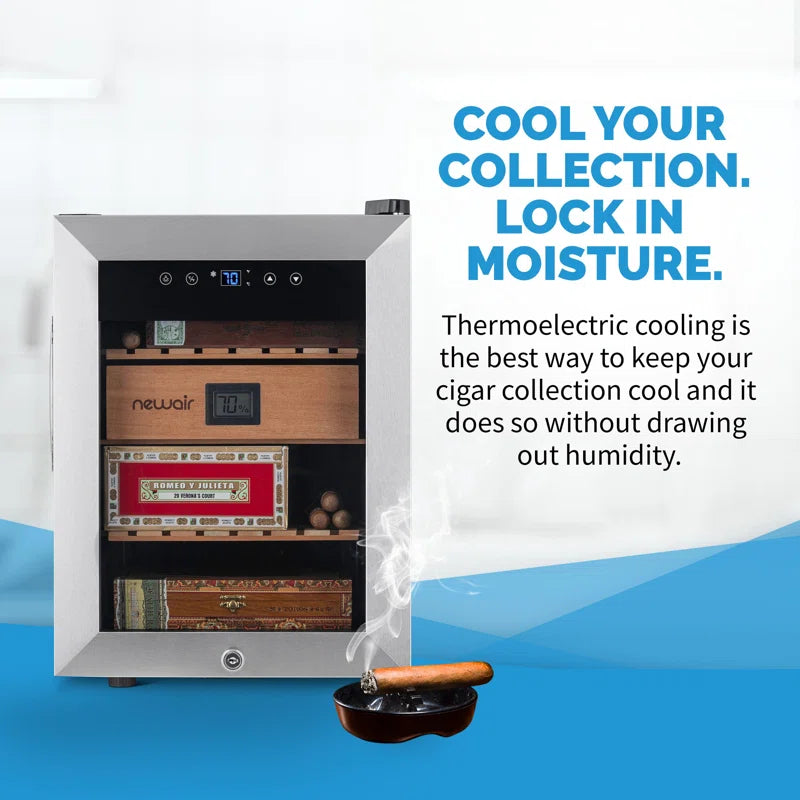 Electric Cigar Humidor Wineador, Thermoelectric with Precision Digital Temperature Controls