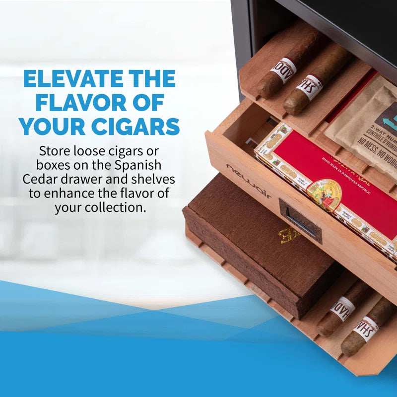 Electric Cigar Humidor Wineador, Thermoelectric with Precision Digital Temperature Controls