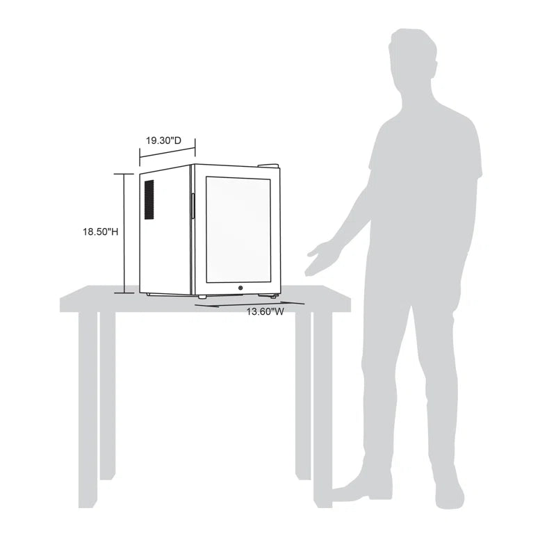 Electric Cigar Humidor Wineador, Thermoelectric with Precision Digital Temperature Controls