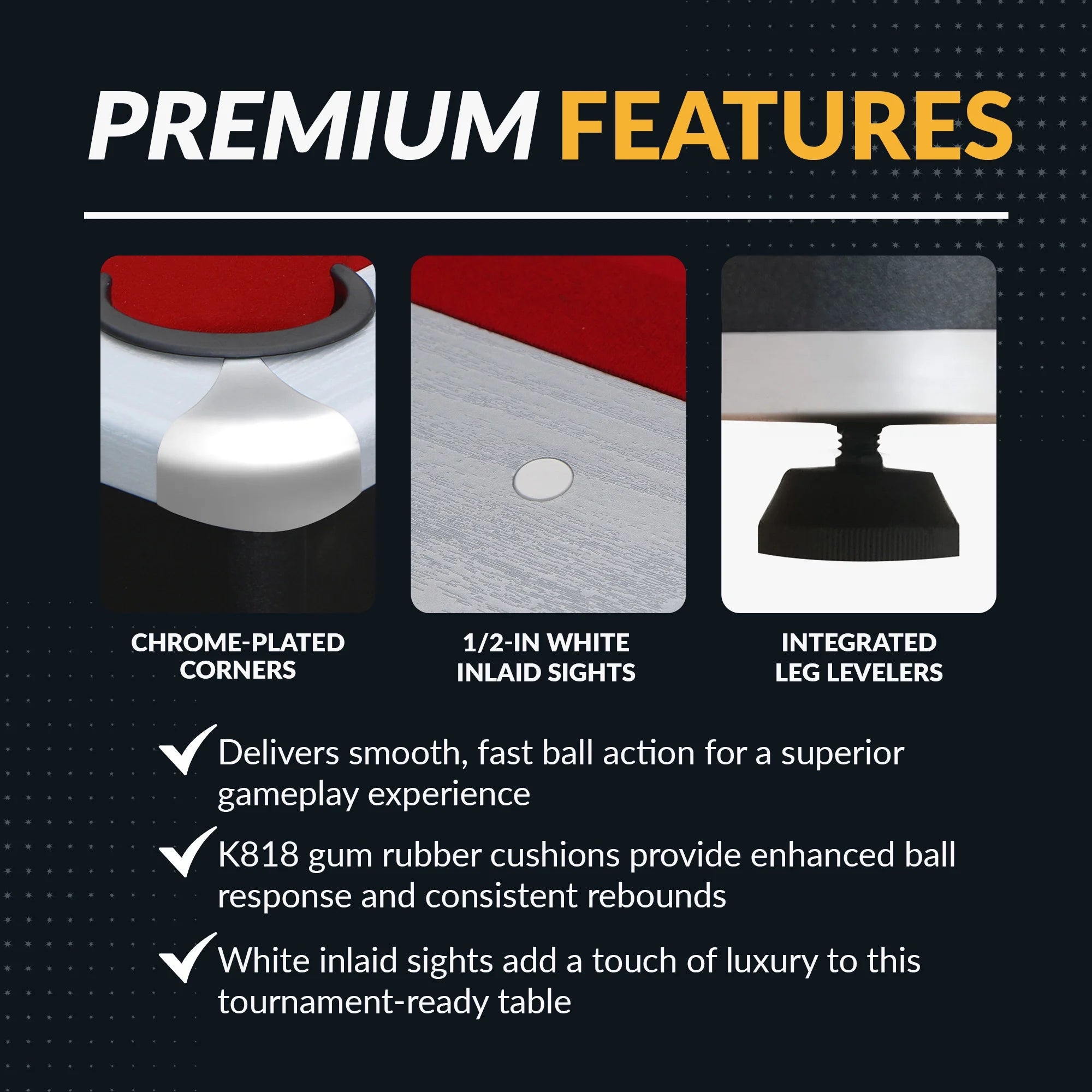 Mirage 7.5 Ft. Pool Table - Black