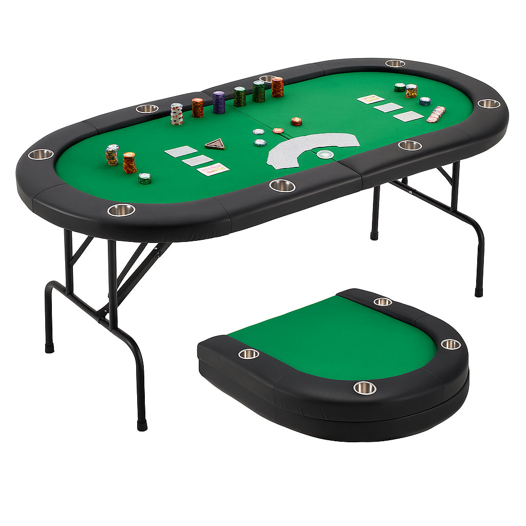 72'' 8 - Player Foldable Poker Table