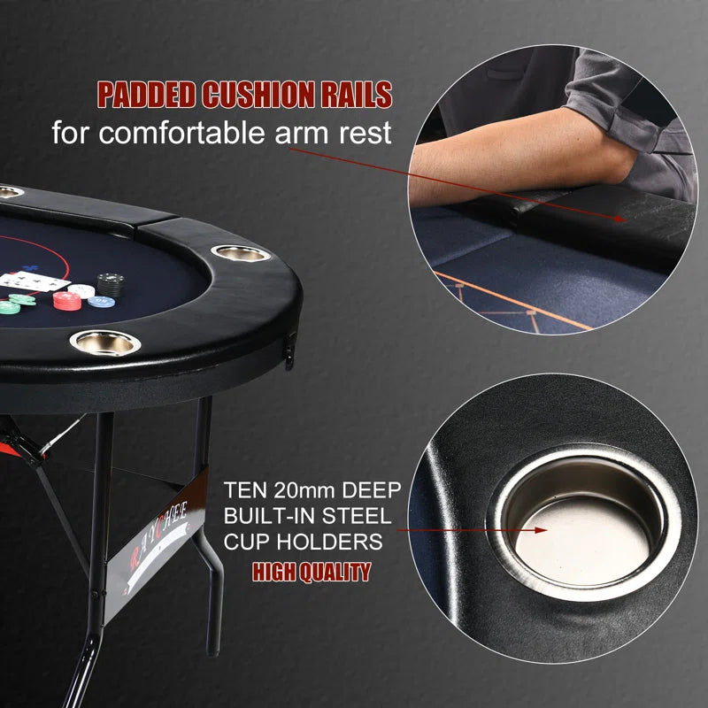71'' 8 - Player Foldable Poker Table